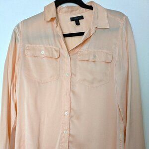 J. Crew Peach Silk BlouseTop  z 2